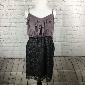 Xhilaration Ruffle and Lace Dress | Size L